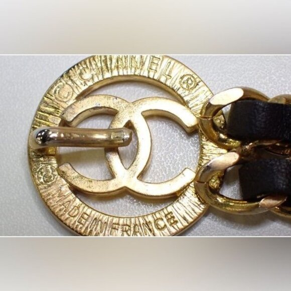 NWT Chanel Double Chain Waist Belt Necklace 90s Era Gold Plated